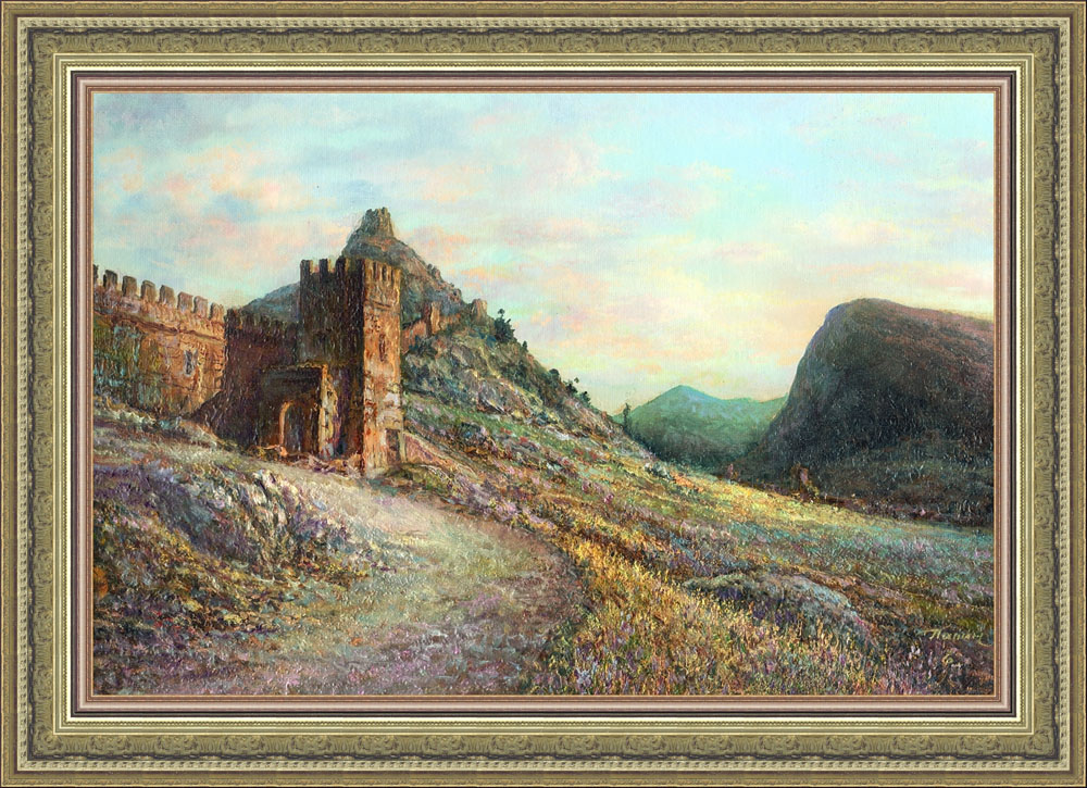 Генуэзская крепость. 20 х 30 см., х/м, 2005 г.. Историческая живопись. Купить и заказ картину. 